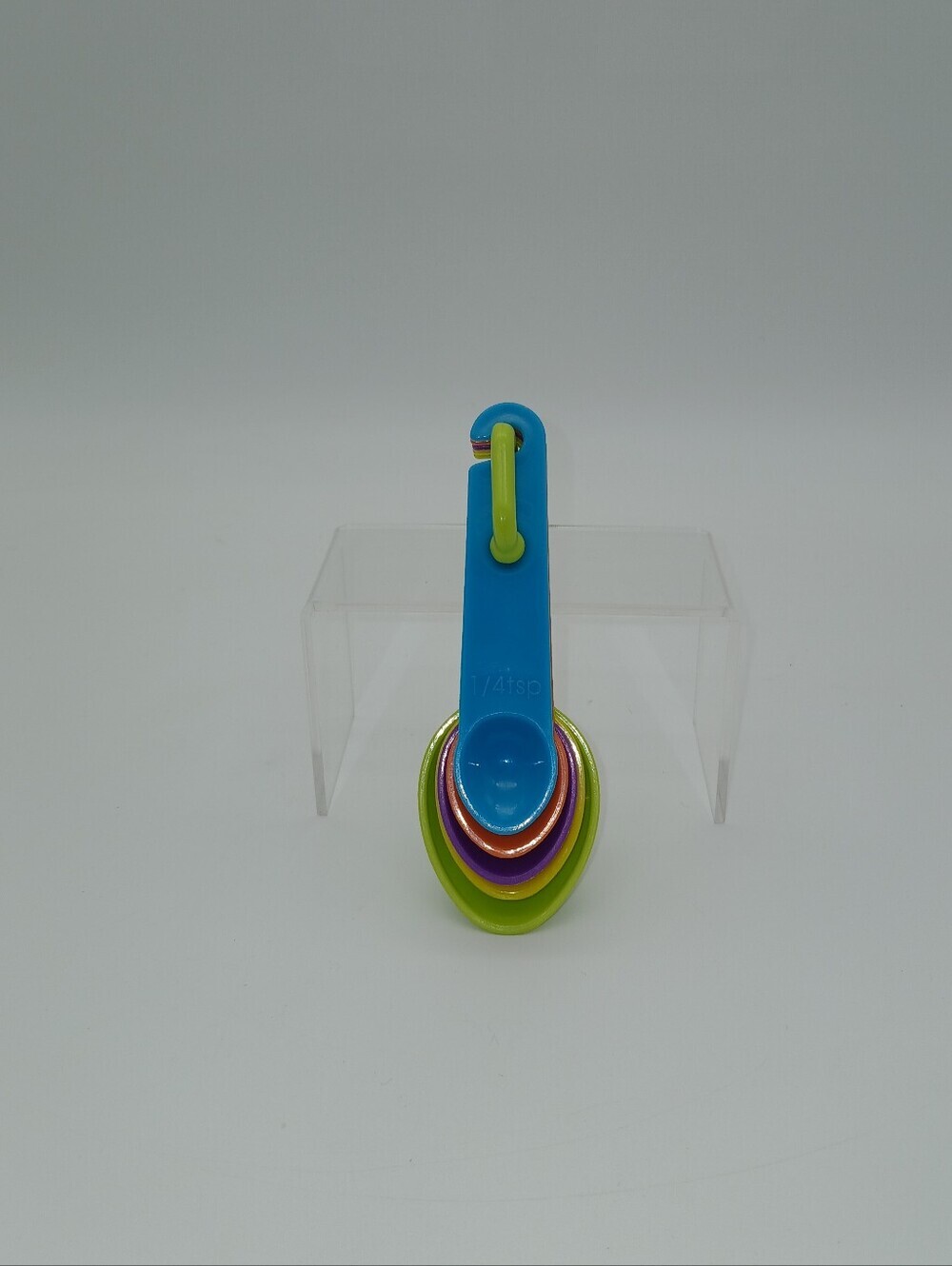 Colorful Nesting Measuring Spoons - Blue/Green/Purple/Orange/Yellow - Picture 2 of 5